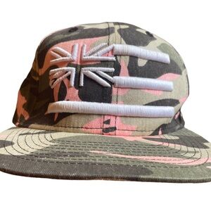 Hawaiian Flag Pink camouflage hat designed in Hawaii